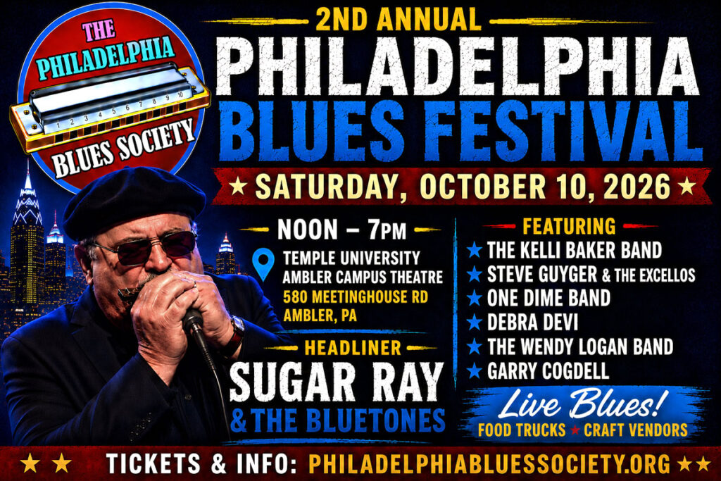 Image announcing Philadelphia Blues Festival 2026 on Saturday, October 10, 2026